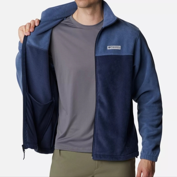 Columbia Navy Blue Full Zip Fleece Jacket - Picture 5 of 7